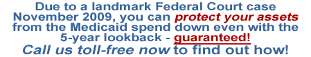 Medicaid asset protection despite the 5-year look back.